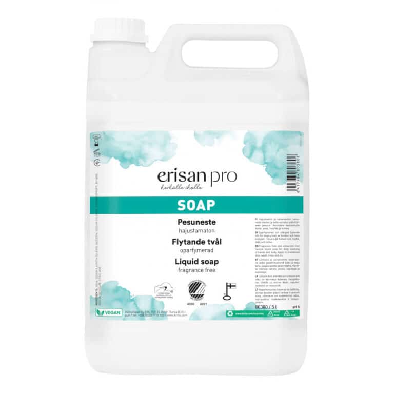 Erisan Soap – hajustamaton nestesaippua käsihygieniaan ja ihonpesuun