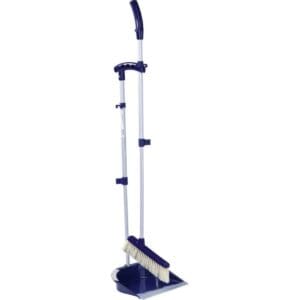 Max Ergo Click säädettävä rikkaharja, ergonominen kahva, 58–91 cm korkeussäätö, 360° ripustuskoukut, sopii portaiden siivoukseen