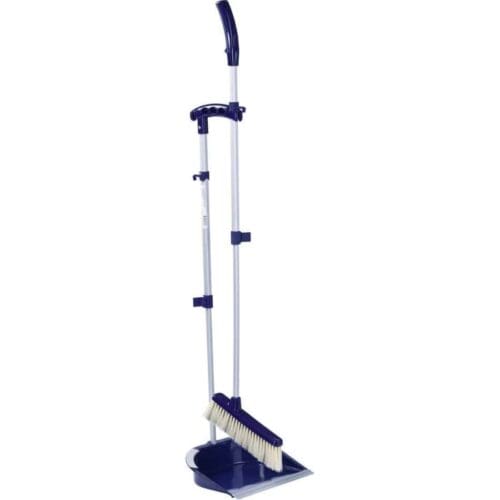 Säädettävä rikkalapio, ergonominen, korkeus säädettävissä 54–88 cm, ripustuskoukut ja kaavinreuna, harja myydään erikseen