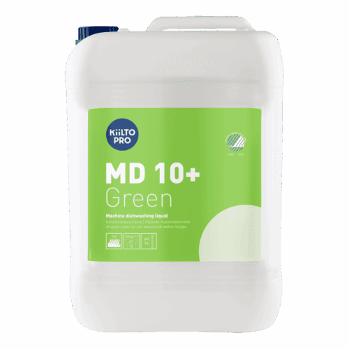Kiilto MD 10+ Green – ympäristömyötäinen koneastianpesuaine ammattikäyttöön.