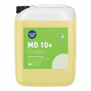 Kiilto MD 10+ Green – ympäristömyötäinen koneastianpesuaine ammattikäyttöön.