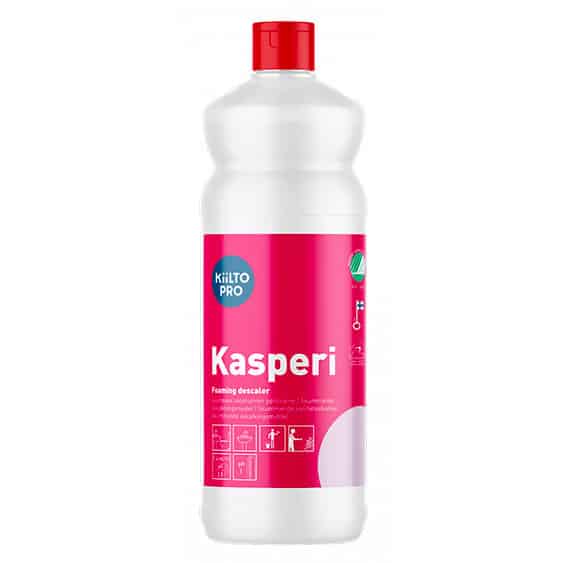 Kiilto Kasperi puhdistusaine – hapan ja vaahtoava puhdistusaine uimahalleihin ja keittiöihin